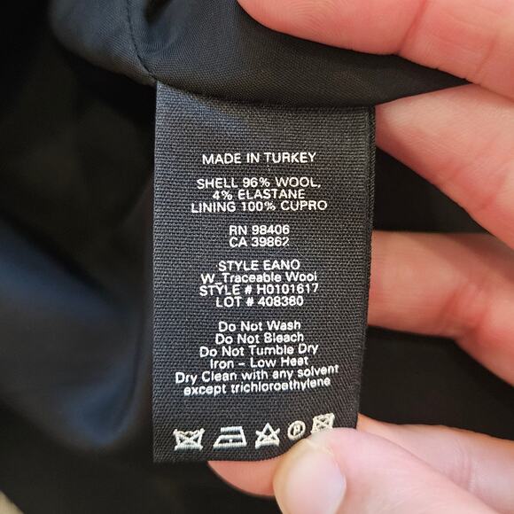 Theory Easy Mini Shift Dress Women’s Size 10 Black Wool Blend Sleeveless Career - Picture 11 of 11